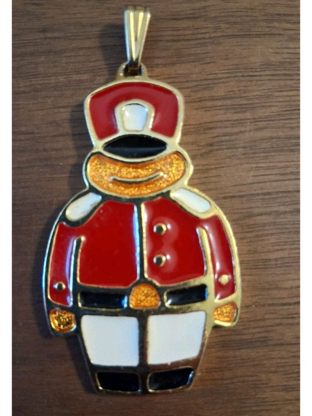 Wallace Silversmiths Enamel Goldplate Toy Soldier Christmas Cookie Ornament